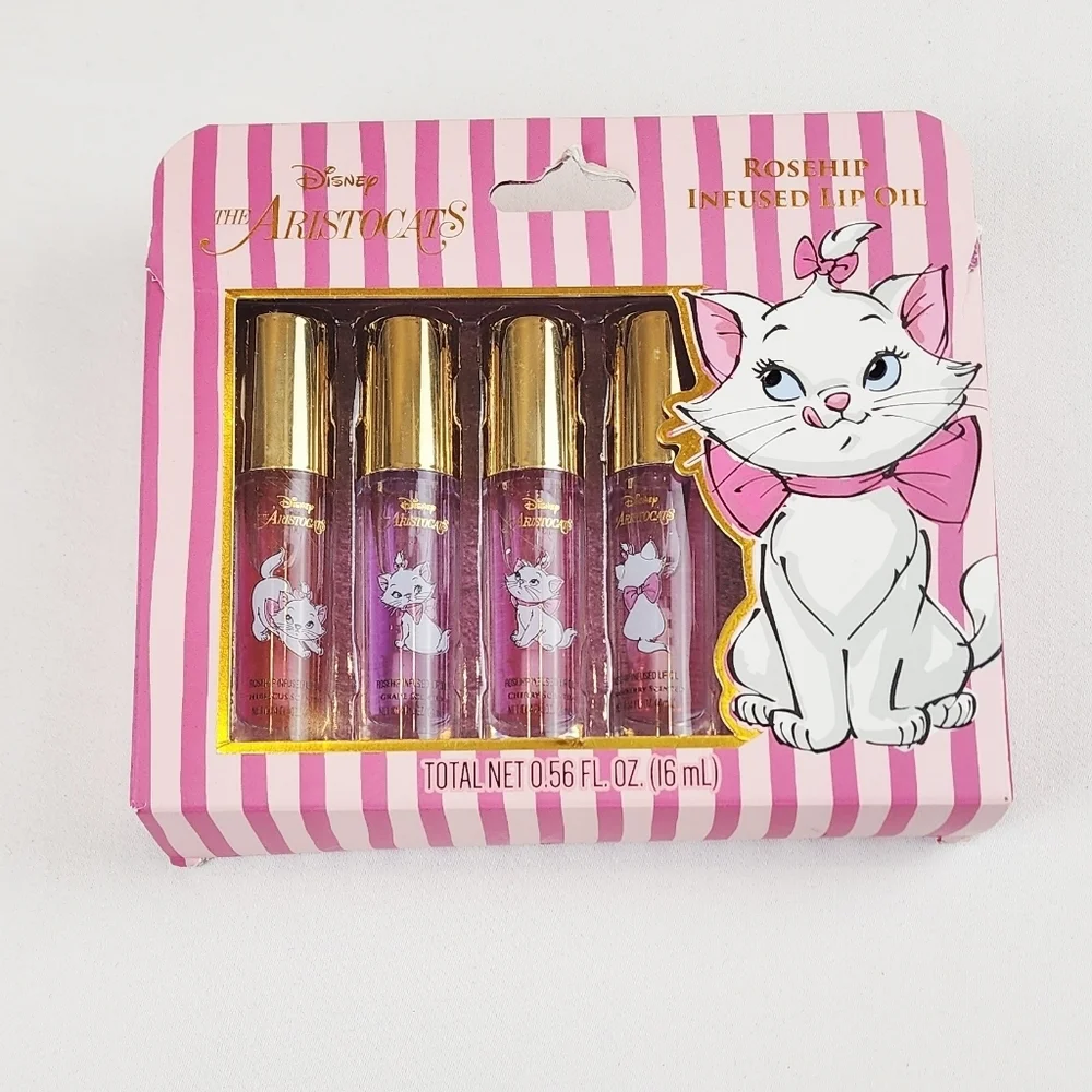 Disney Aristocats Rosehip Infused Lip Oil 4 Pieces Set